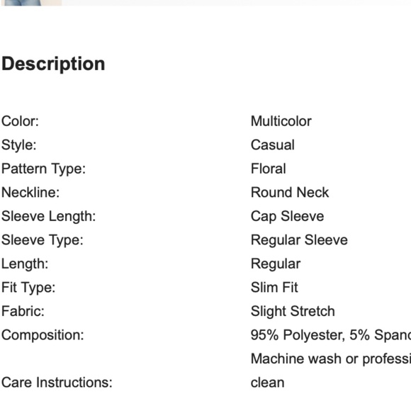 SHEIN Plus Floral Print Cap Sleeve Top - Picture 7 of 7